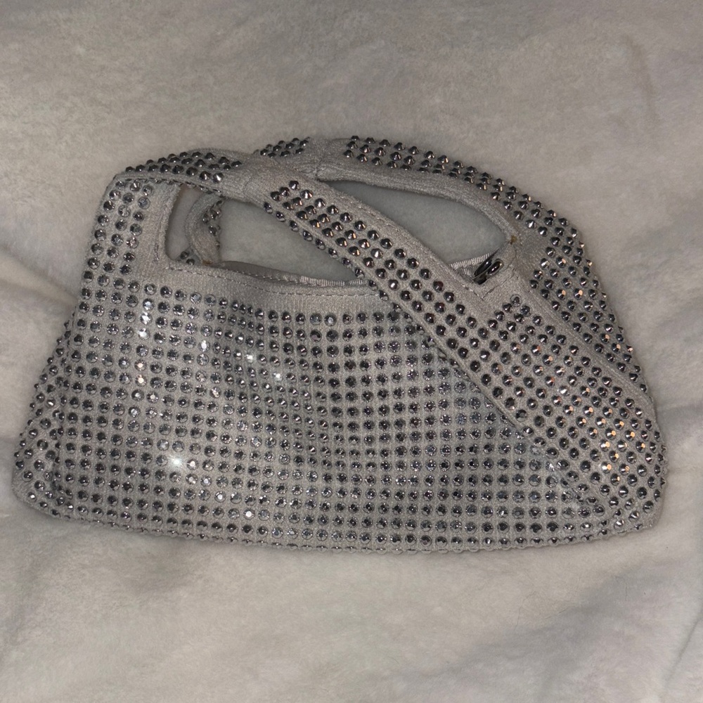 Fashion Nova Silver Studded Mini Bag